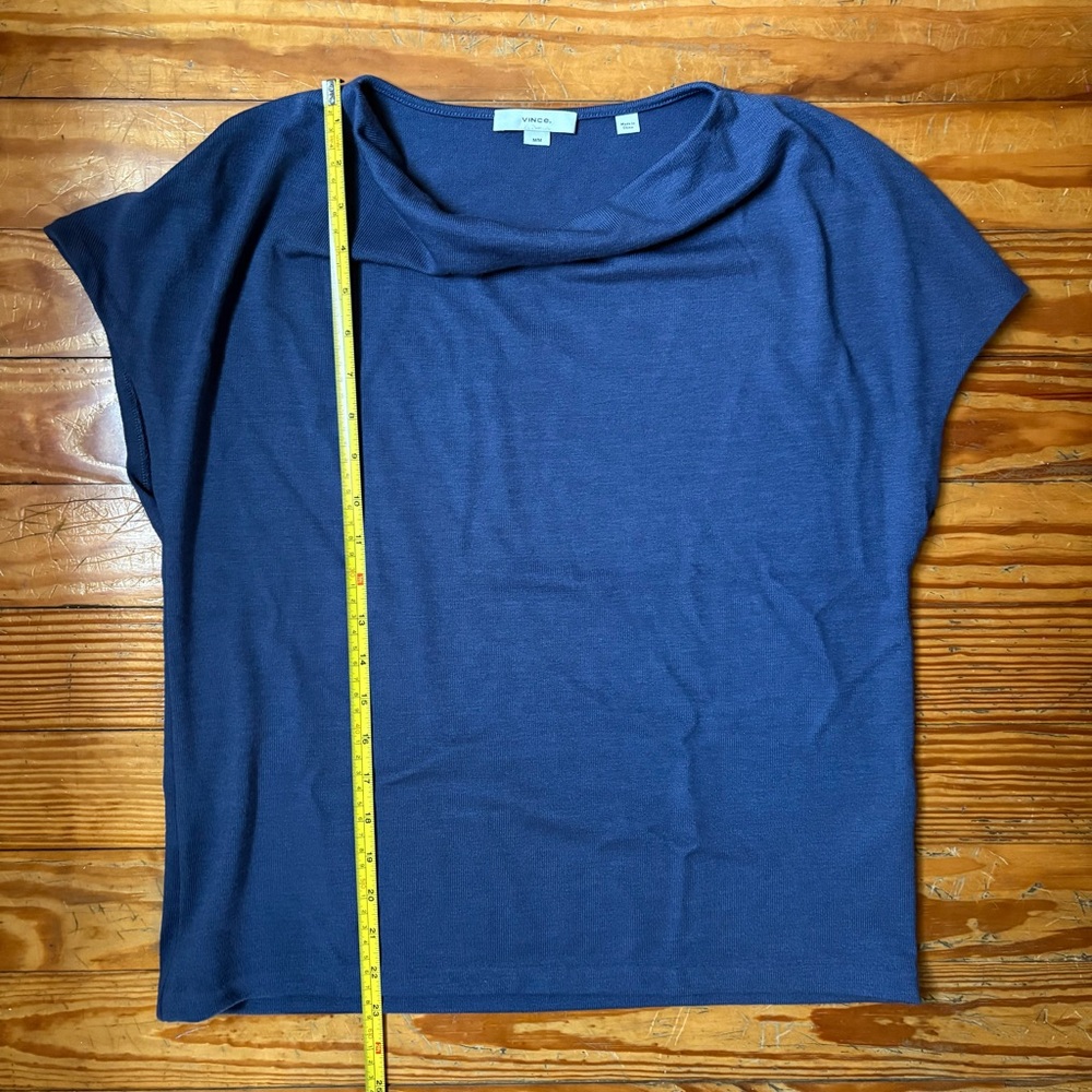 Vince Nordstrom Cowl Neck Short Sleeve Sweater Top